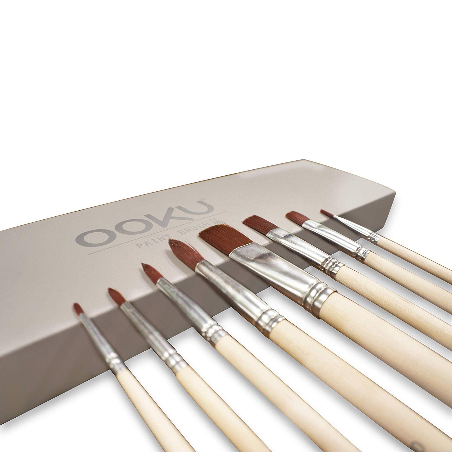 Ooku OOKU Broad Paint Brushes Set 8 Pcs