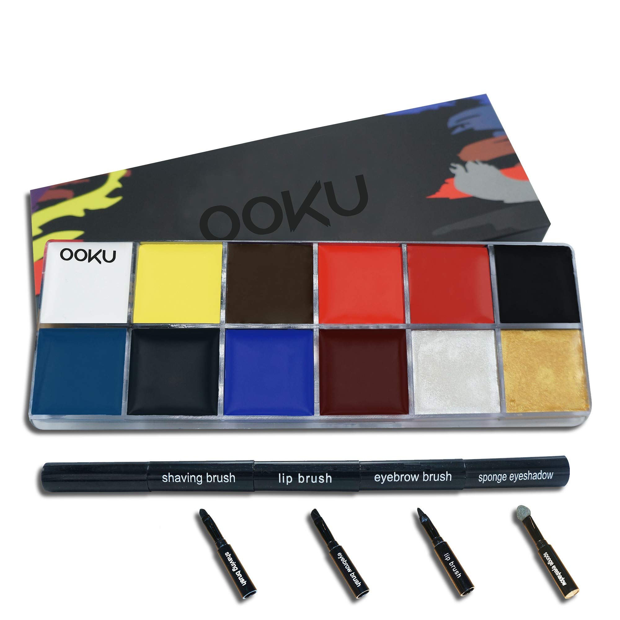 OOKU Paint Brush Set 8 Pc- Durable Nylon Flat Brush, Anti-Shedding  Watercolor Brushes for Acrylic, Gouache, Oil Paint Brushes
