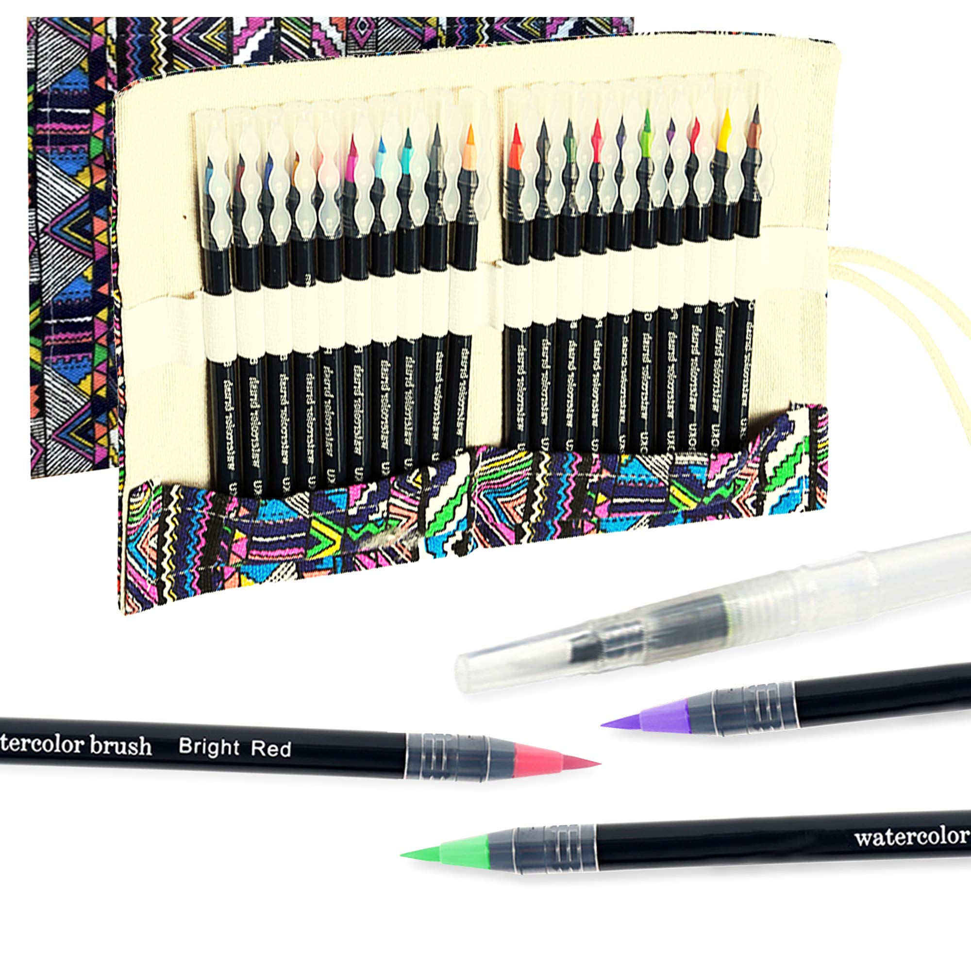 CH HAICHENG 20 Colors Watercolor Markers Brush Pen Set