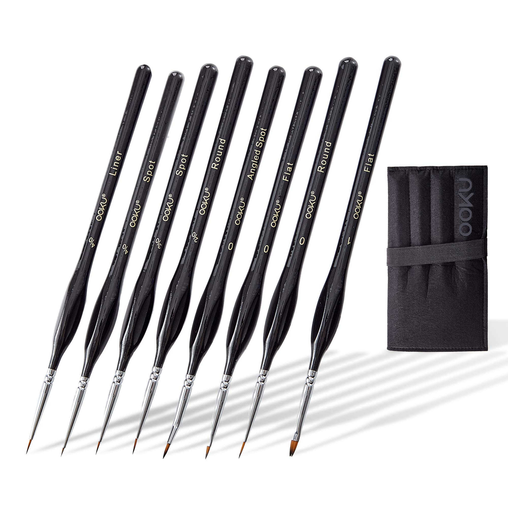 Detail Paint Brushes 9pcs Detail Brush Set For Acrylic, Watercolor, Oil,  Models, Nails Tiny Paint Brushes With Triangle Grip Handles