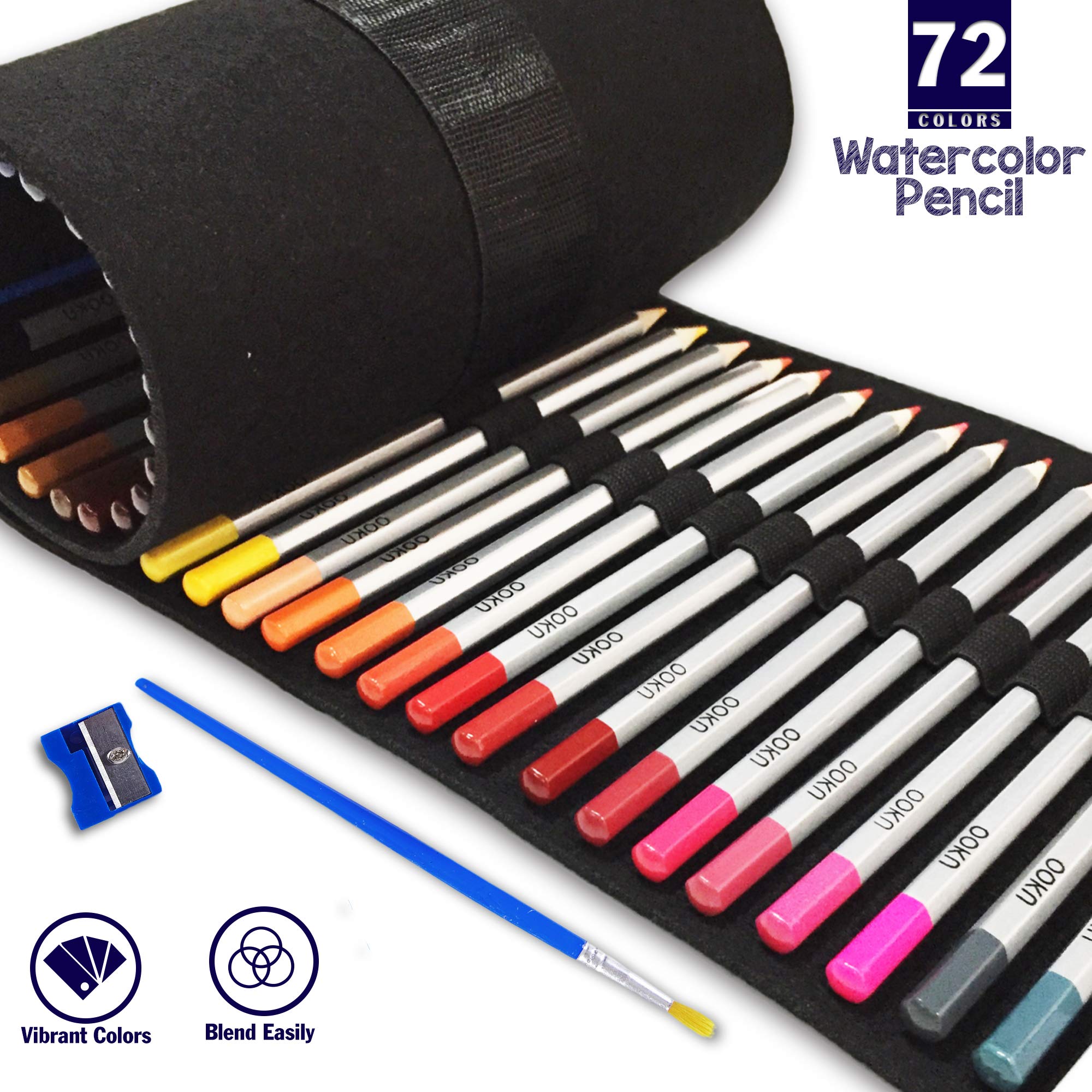 Professional 36 Colorful Water Soluable Watercolor Pencil Set Brush Wood  School Supplies Plomo De Color En Agua